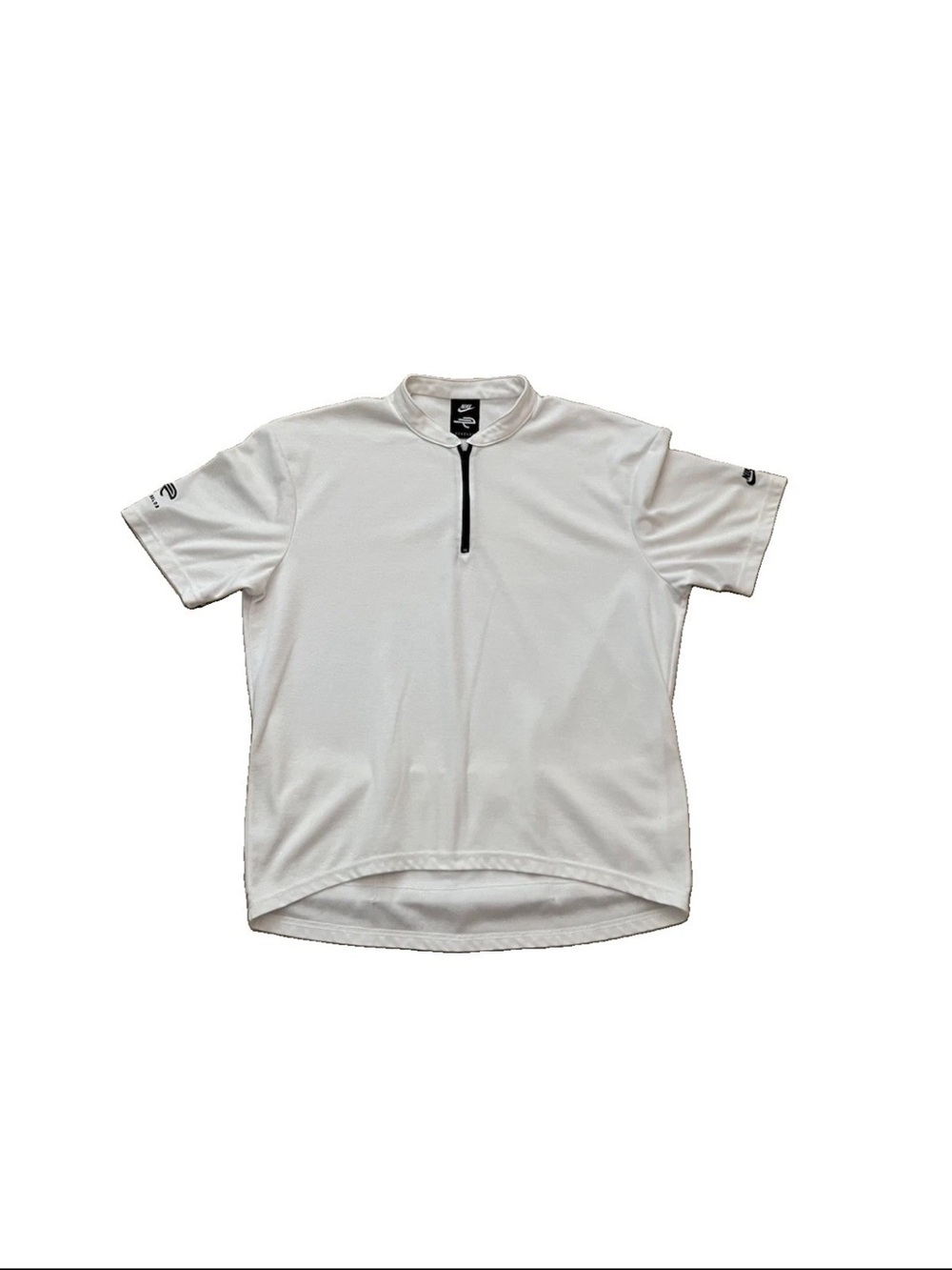 VTG Nike Echelon White 1/4 Zip Short Sleeve Cycling Jersey Size Large 90s